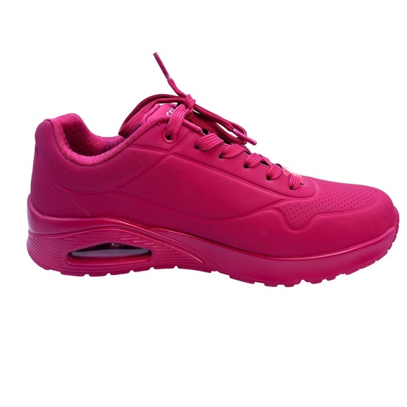 Skechers Shoes - Skechers Street Los Angeles Uno Stand On Air Wide Fit Burgundy Sneakers Size 8